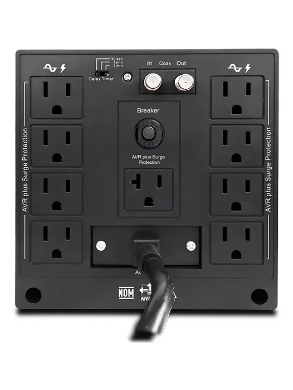 Regulador de Voltaje CDP R-AVR5008 5000VA/2500W AVR, 8 Salidas, 525 julios, Sistema de retardo de encendido, Proteccion Coaxial, 120 Vac 2