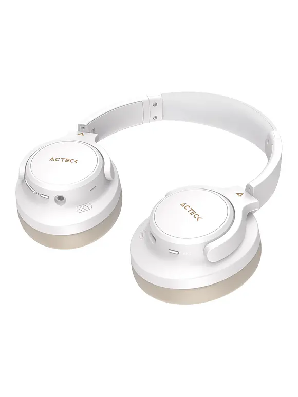 Audífonos Inalámbricos Bluetooth Hype Epic HP750 Acteck Elite Series Cancelación de ruido activo hibrido, Color Blanco. 2
