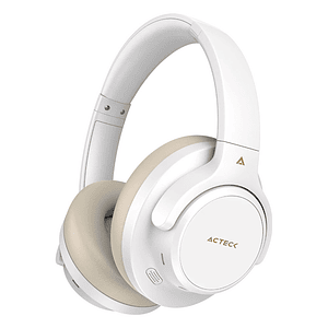 Audífonos Inalámbricos Bluetooth Hype Epic HP750 Acteck Elite Series Cancelación de ruido activo hibrido, Color Blanco.