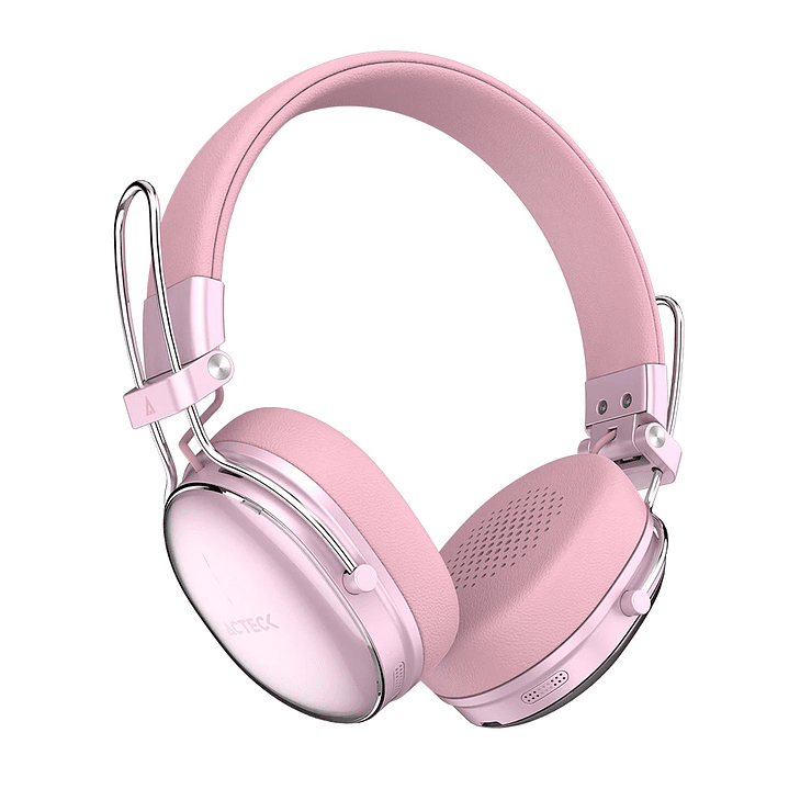 Audífonos Inalámbricos Bluetooth Luxe Chic HP710 Acteck Elite Series Duración de batería hasta 30h, Color Rosa. 3