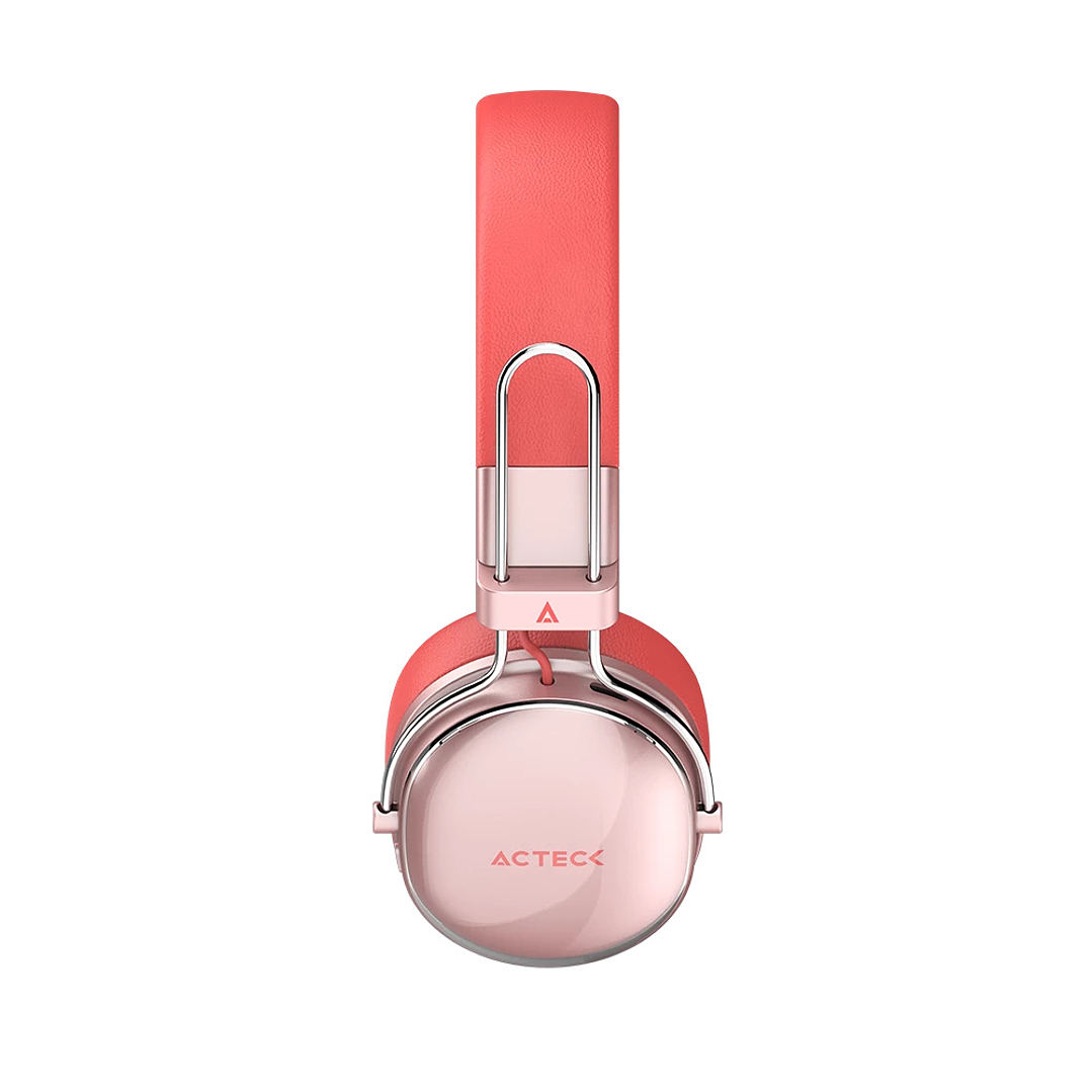Audífonos Inalámbricos Bluetooth Luxe Chic HP710 Acteck Elite Series Duración de batería hasta 30h, Color Salmon. 2