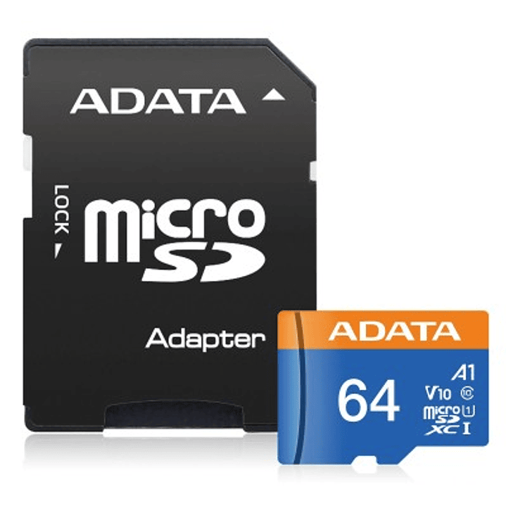 Memoria Micro SD ADATA UHS-I U1, 64 GB, 30 MB/s, 10 MB/s, Negro 2