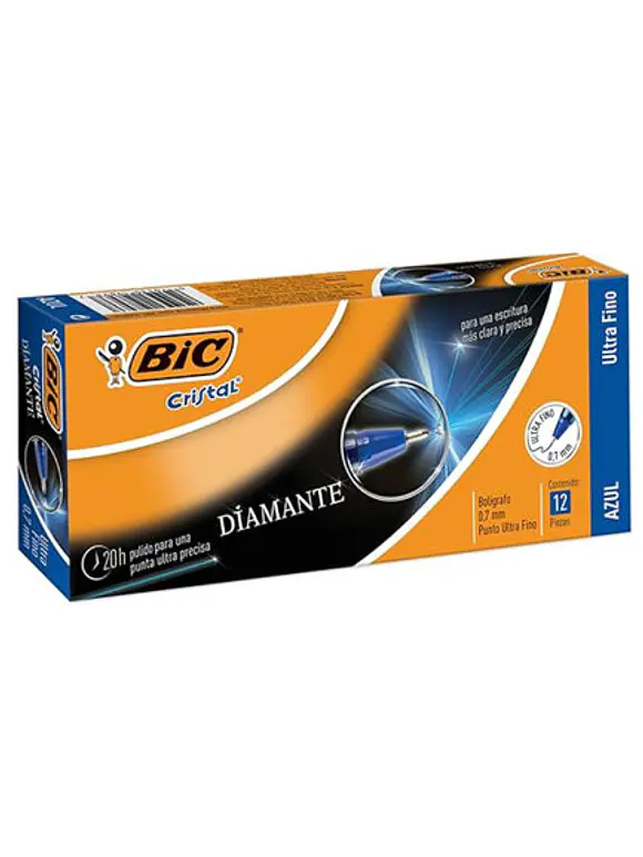 Bolígrafo BIC Cristal Precisión y Suavidad Punto Ultra Fino 0.7mm 1
