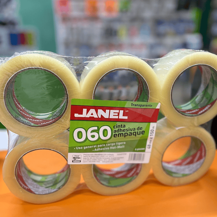 CINTA JANEL EMPAQUE TRANSPARENTE .048X150MTS 2