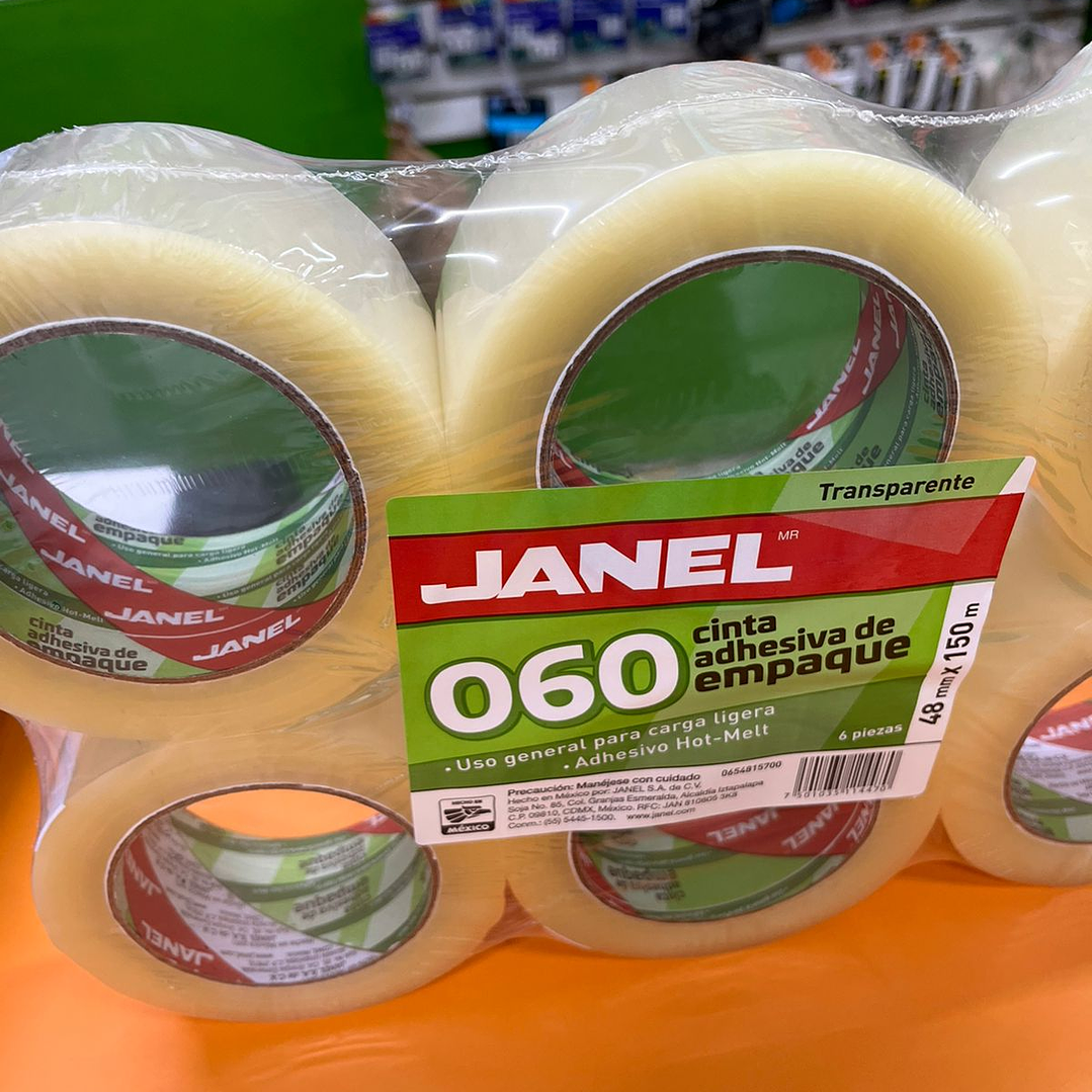 CINTA JANEL EMPAQUE TRANSPARENTE .048X150MTS 3