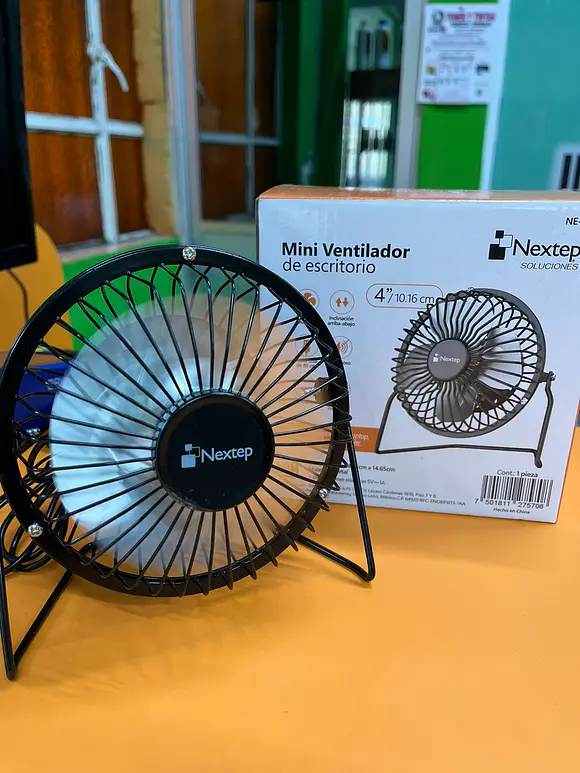 Mini Ventilador Nextep de Escritorio Metalico Conexion USB a 4 1