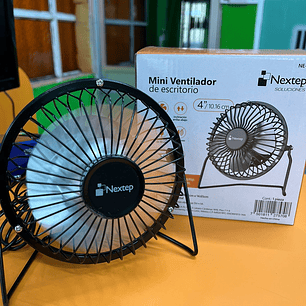 Mini Ventilador Nextep de Escritorio Metalico Conexion USB a 4