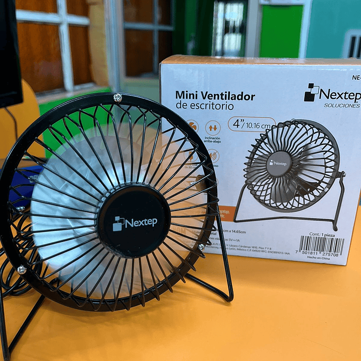 Mini Ventilador Nextep de Escritorio Metalico Conexion USB a 4 1