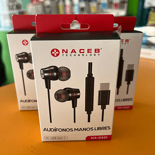Naceb Audifonos In-Ear Usb-C C/Control Na-0321