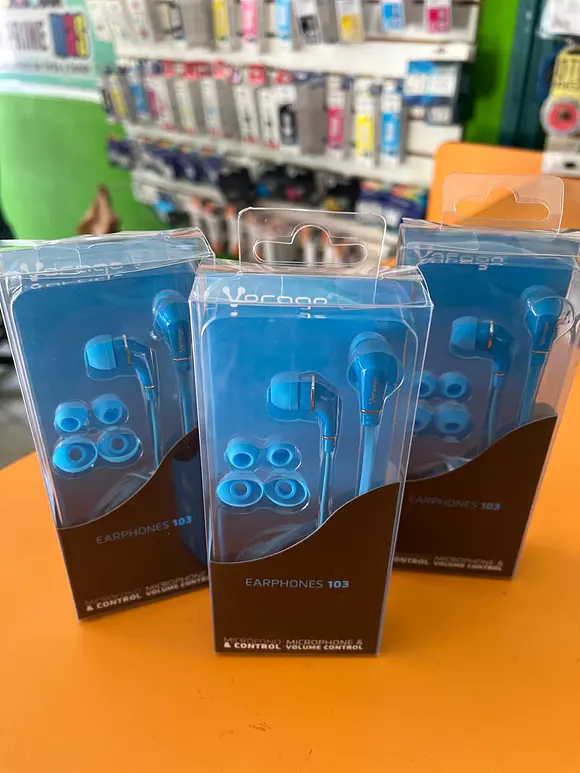 Audífono VORAGO, Azul, 1,2 m, 3,5 mm 2