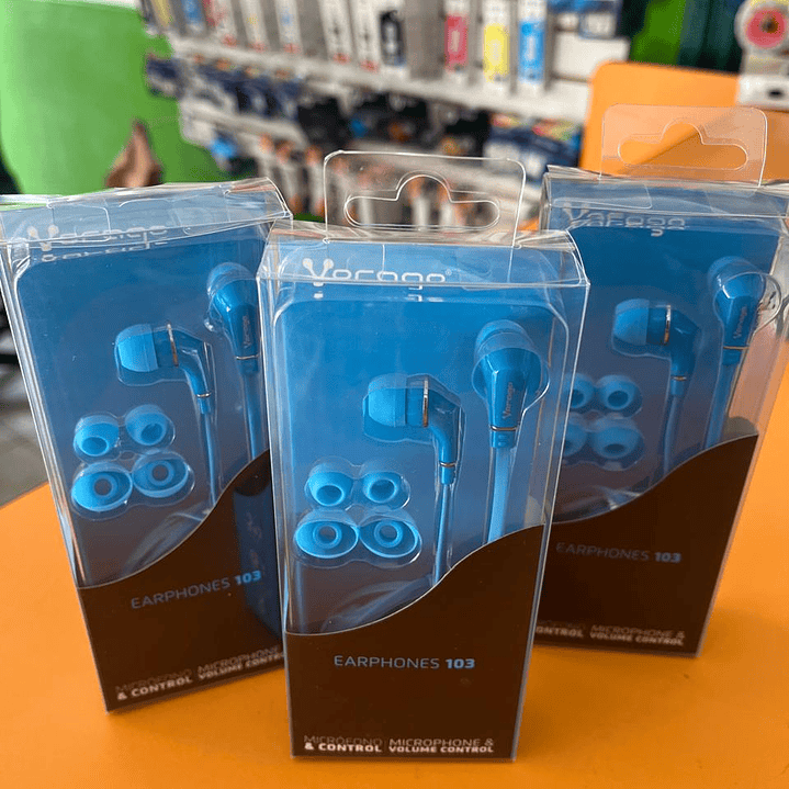 Audífono VORAGO, Azul, 1,2 m, 3,5 mm 2