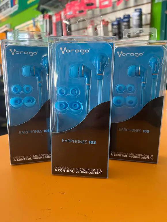 Audífono VORAGO, Azul, 1,2 m, 3,5 mm 3