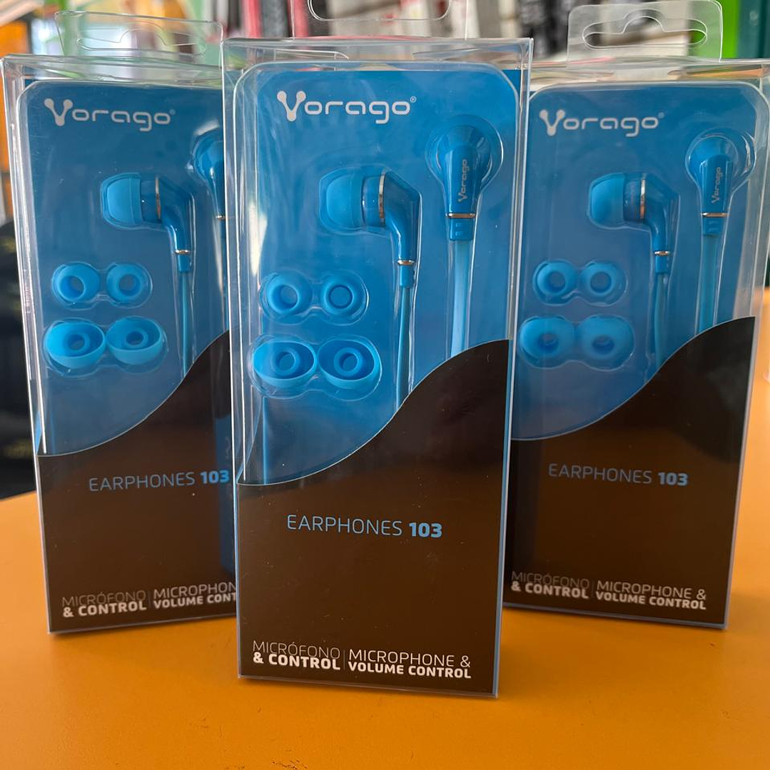 Audífono VORAGO, Azul, 1,2 m, 3,5 mm 3