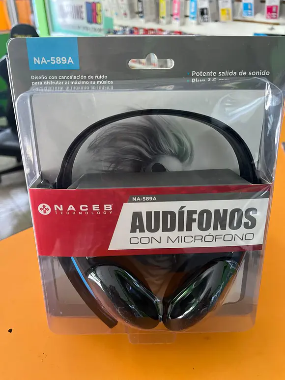 Audífonos Naceb Technology , Negro, 3,5 mm 1