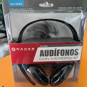 Audífonos Naceb Technology , Negro, 3,5 mm