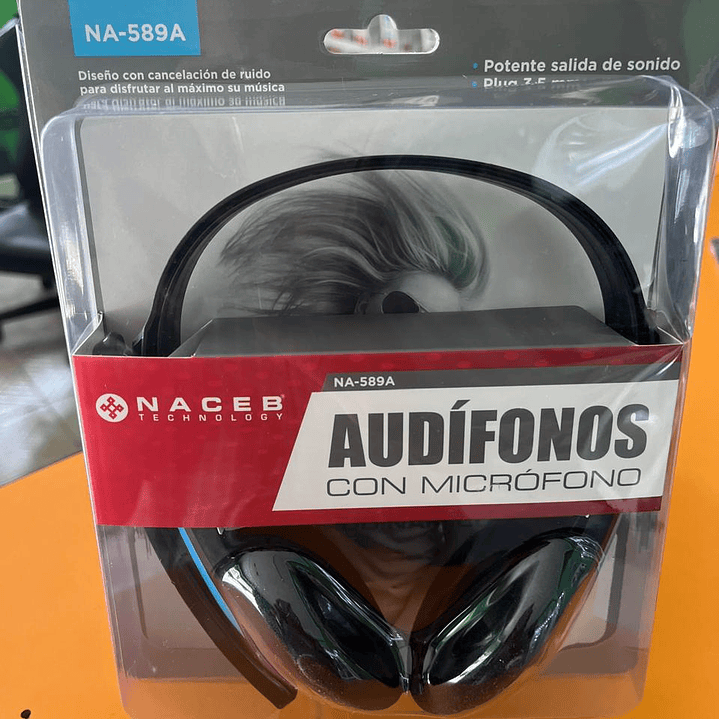 Audífonos Naceb Technology , Negro, 3,5 mm 1