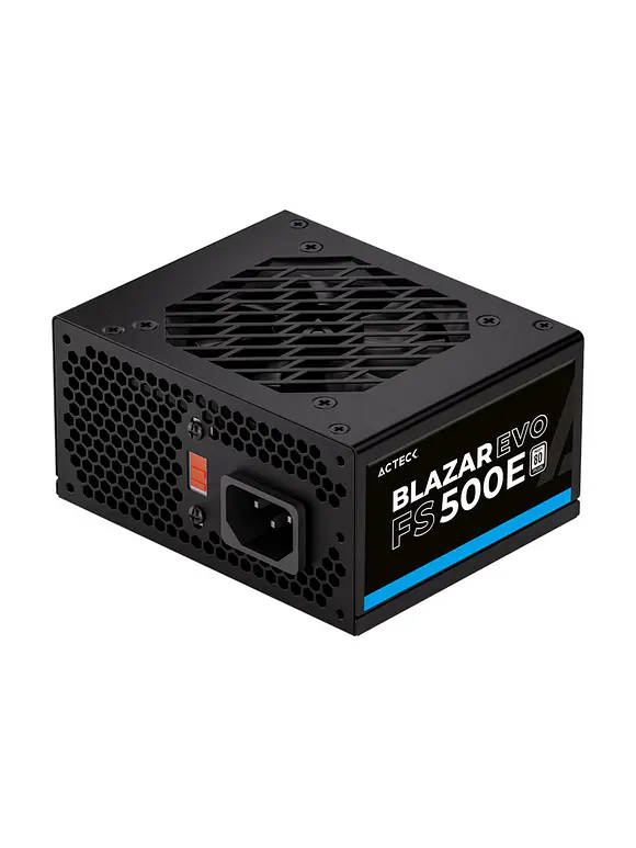 Fuente de Poder ACTECK Blazar Evo ACTECK FS500E Advanced Series 500W Slim. para gabinetes compactos: KENDAL, BERN, ATOM, BROOK 1
