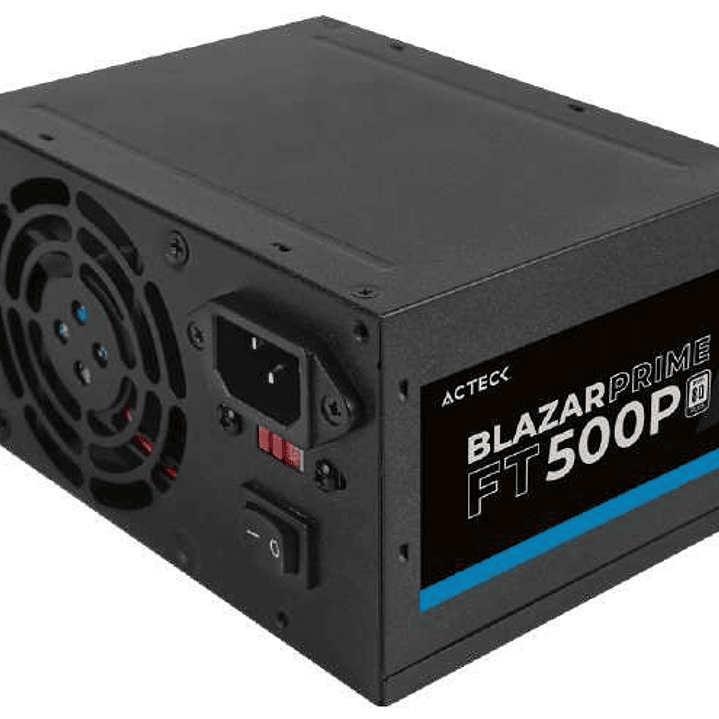 Fuente de Poder Blazar Prime ACTECK FT500P 500W. Ventilador: 80Mm. 1