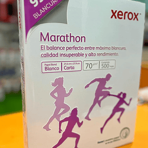PAPEL BOND XEROX 500 HOJAS MARATHON CARTA 99% BLANCURA