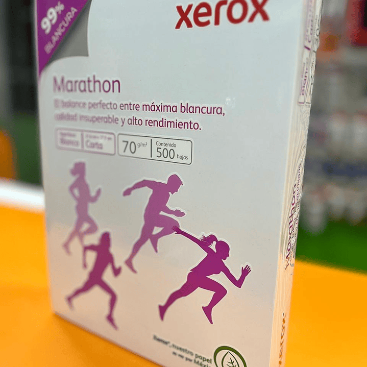 PAPEL BOND XEROX 500 HOJAS MARATHON CARTA 99% BLANCURA 2