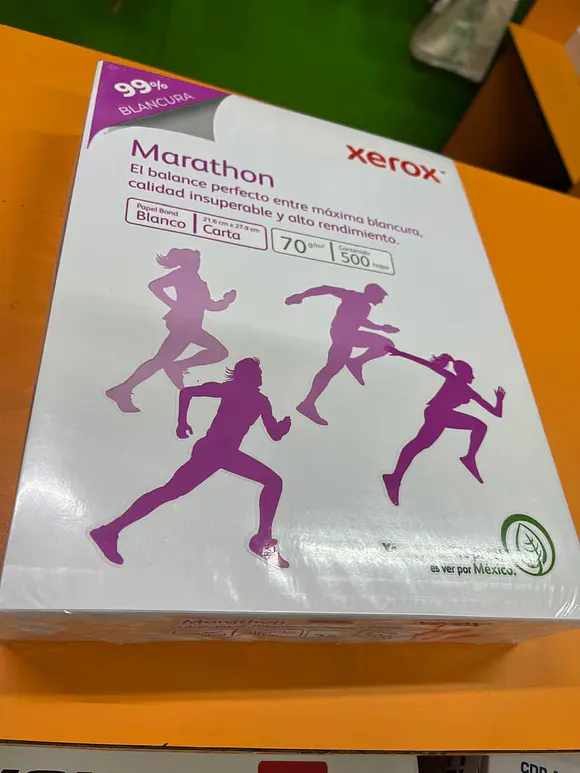 PAPEL BOND XEROX 500 HOJAS MARATHON CARTA 99% BLANCURA 3