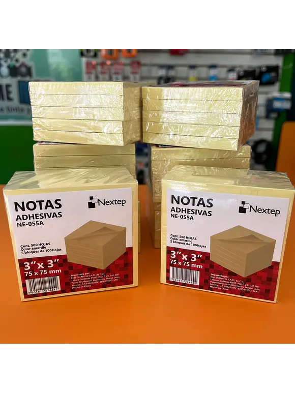 NOTAS ADHESIVAS AMARILLO, 3X3