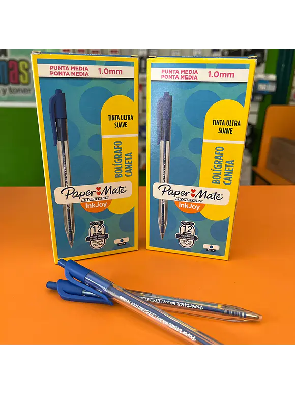 BOLIGRAFO PAPER MATE, KILOMETRICO RETRACTIL,  AZUL. 1