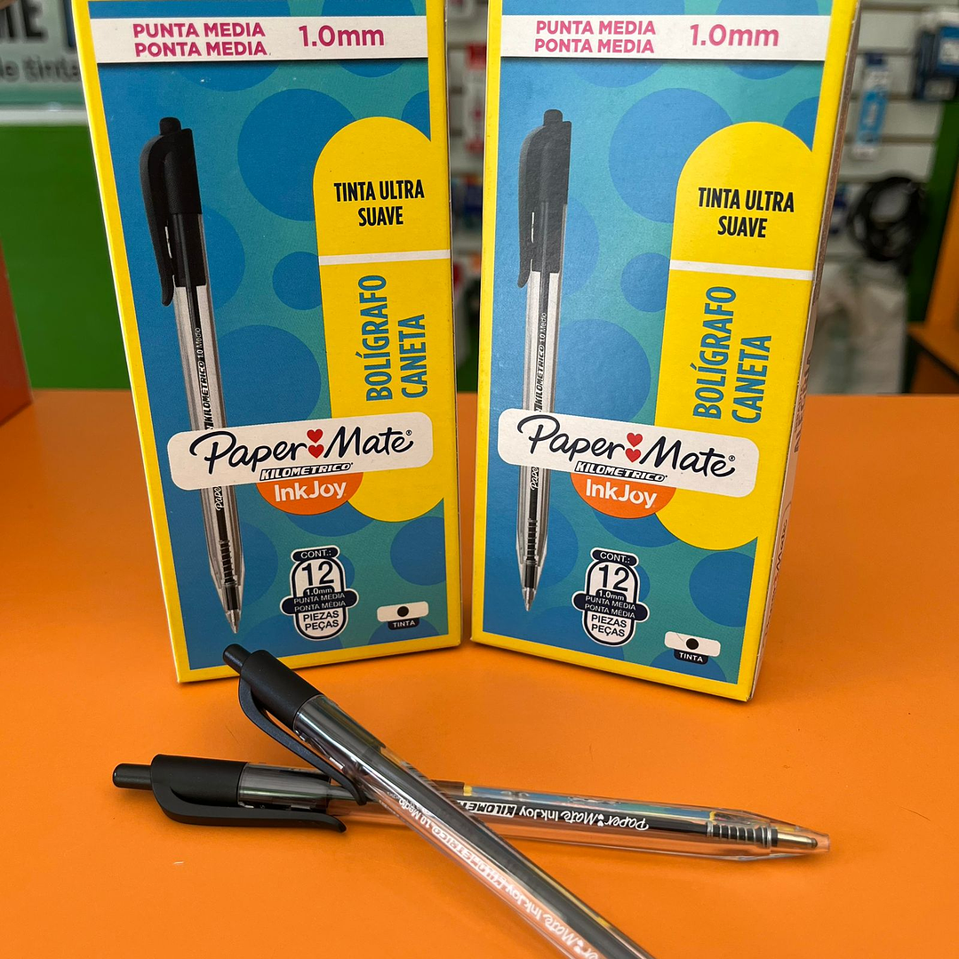 BOLIGRAFO PAPER MATE, KILOMETRICO RETRACTIL, NEGRO. 2
