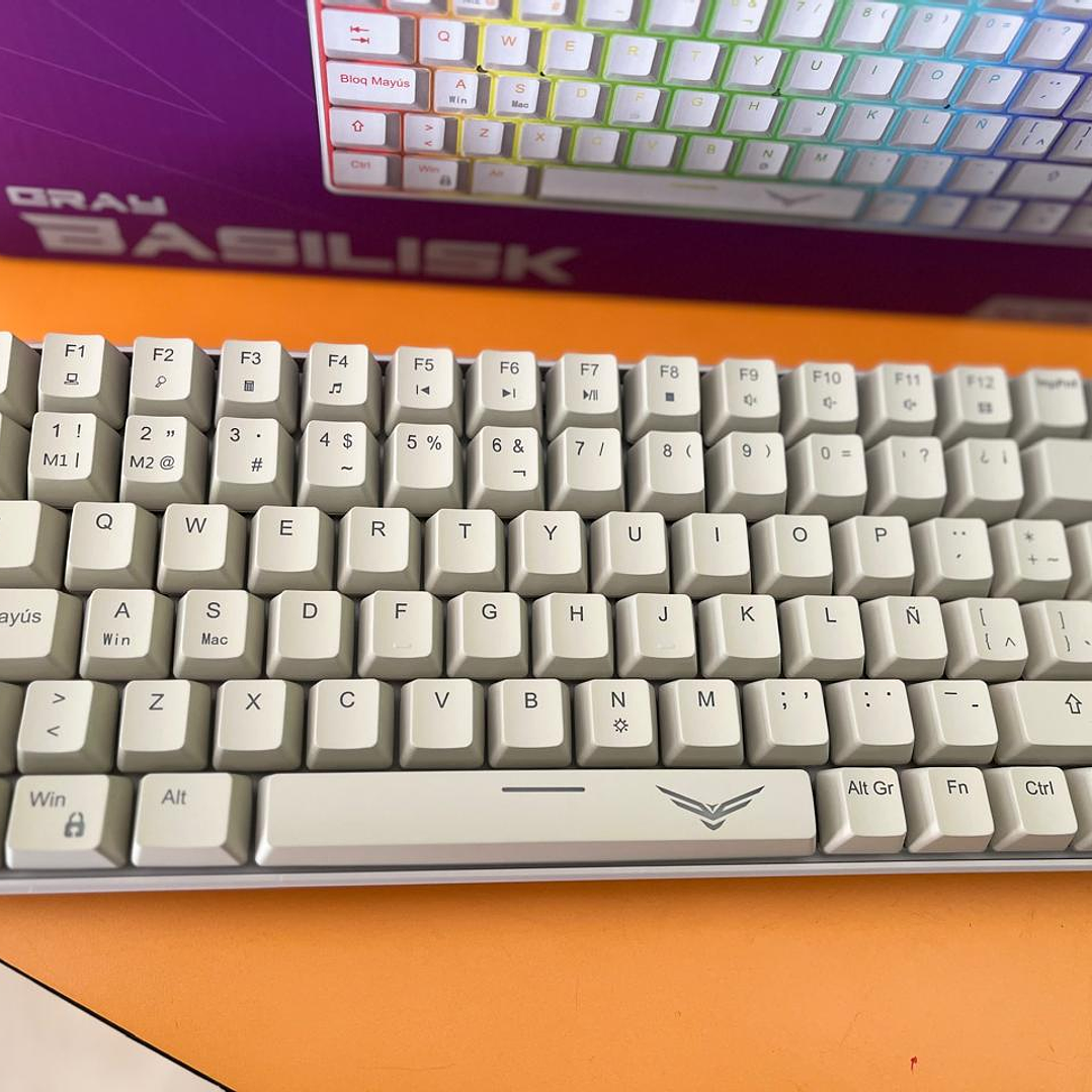 NACEB TECLADO MECANICO GAMER RGB 80% COMPACTO 84 TECLAS GRAY BASILISK NA-0970 3
