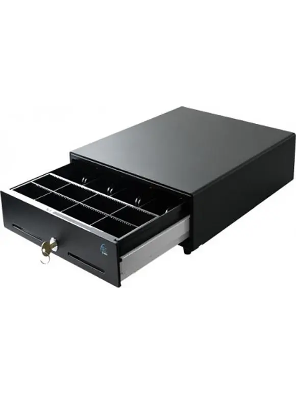 Cajón de dinero EC LINE EC-5100II-BLACK, Negro, Acero, 8, 4, Llave 1
