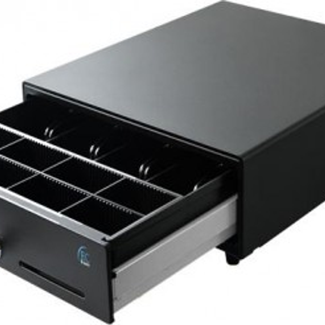 Cajón de dinero EC LINE EC-5100II-BLACK, Negro, Acero, 8, 4, Llave 1