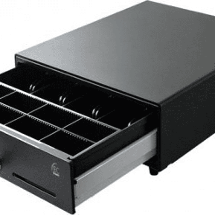 Cajón de dinero EC LINE EC-5100II-BLACK, Negro, Acero, 8, 4, Llave 1