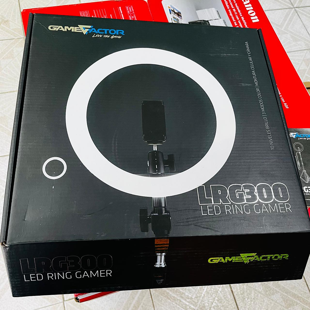 Aro de Luz LED GAME FACTOR LRG300, Negro 3