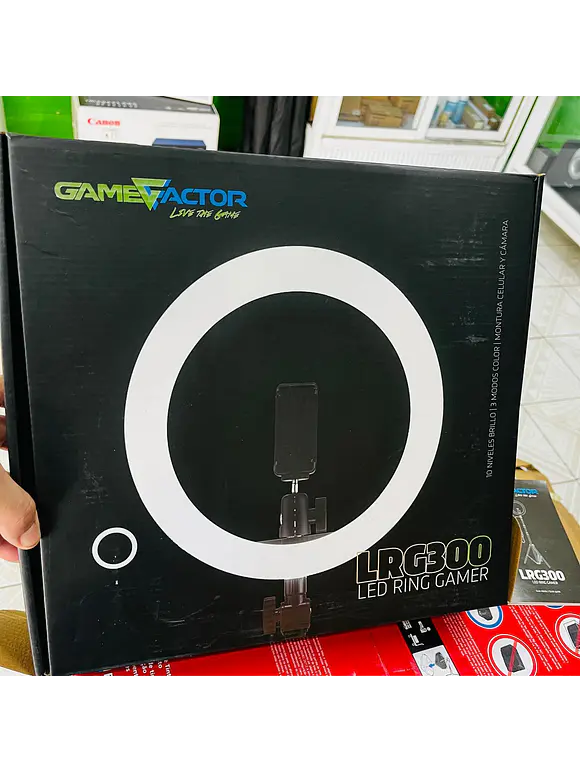 Aro de Luz LED GAME FACTOR LRG300, Negro 2