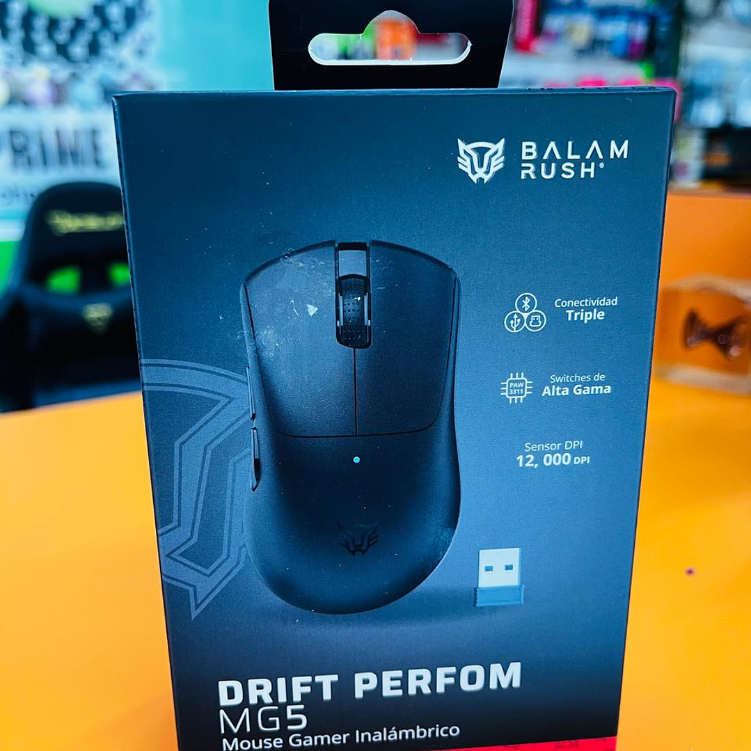Mouse Gamer Inalámbrico DRIFT PERFORM MG5 BALAM RUSH Conectividad USB Dongle 2.4ghz 1