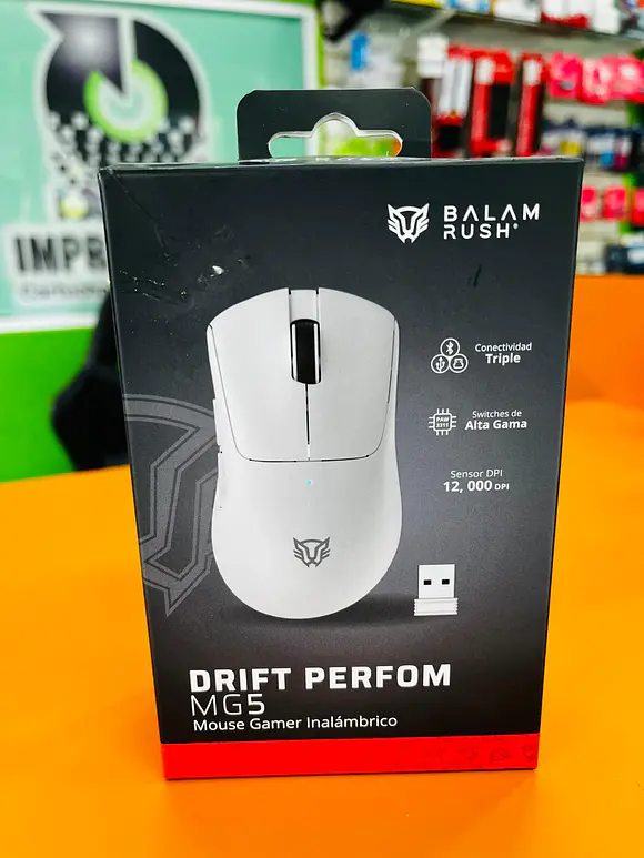 Mouse Gamer Inalámbrico DRIFT PERFORM MG5 BALAM RUSH Conectividad USB Dongle 2.4ghz 1