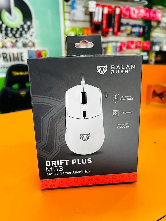Mouse Gamer Alámbrico DRIFT PLUS MG3 BALAM RUSH Conectividad USB A, 6 Botones, RGB, Clic Silencioso 1
