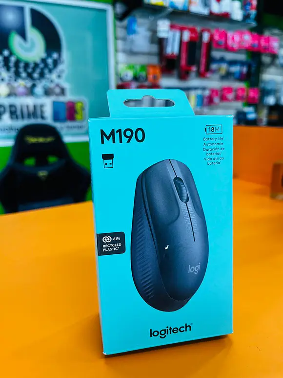 Mouse Inalámbrico LOGITECH M190 , Negro, Inalámbrico 1