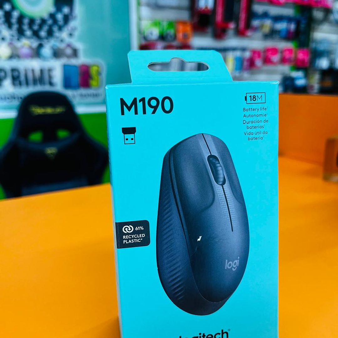 Mouse Inalámbrico LOGITECH M190 , Negro, Inalámbrico 1