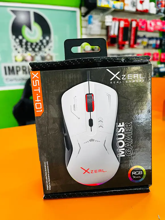 Mouse GAMER XST-401 BLANCO-NEGRO. XSAMGA2WB. 1