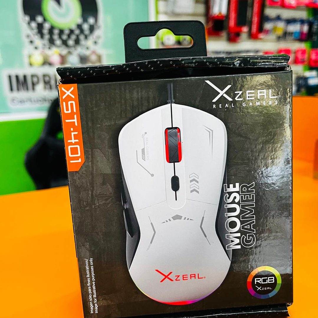 Mouse GAMER XST-401 BLANCO-NEGRO. XSAMGA2WB. 1