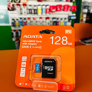 Memoria Micro SD ADATA AUSDX128GUICL10A1-RA1, 128 GB, 100 MB/s, Negro, Clase 10
