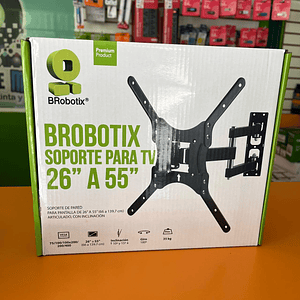 Soporte de Pared MOVIL para TV de 26 a 55 Pulgadas, De Acero, Resistencia 35kg, 651589 BROBOTIX