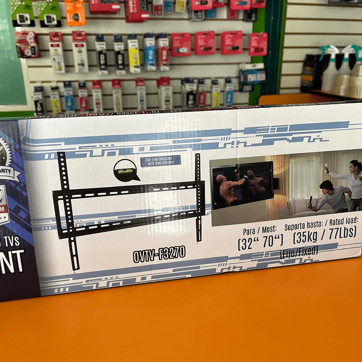 Soporte de Pared Fijo OVALTECH OVTV-F3270 para TV de 32 pulgadas a 70 pulgadas (Resistencia 35kgs) 2