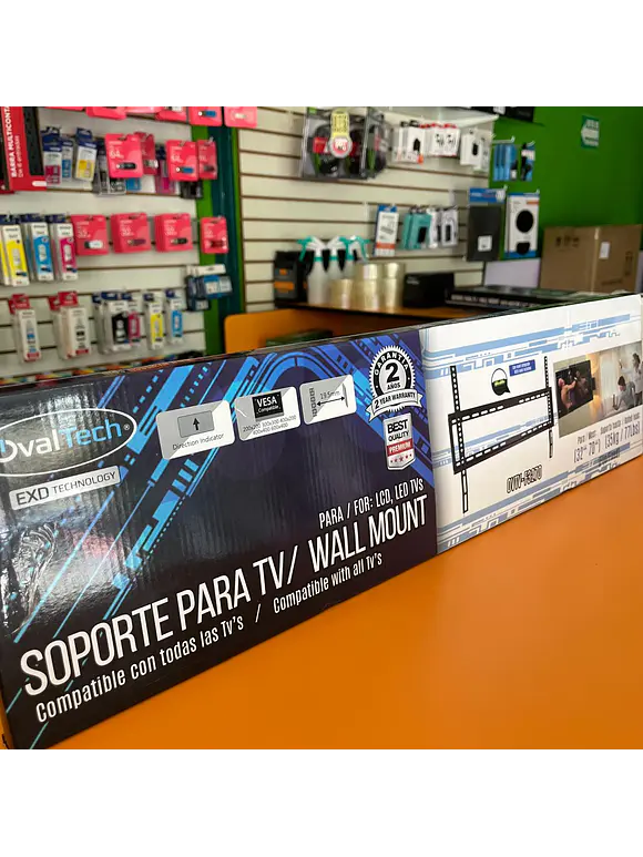 Soporte de Pared Fijo OVALTECH OVTV-F3270 para TV de 32 pulgadas a 70 pulgadas (Resistencia 35kgs) 3