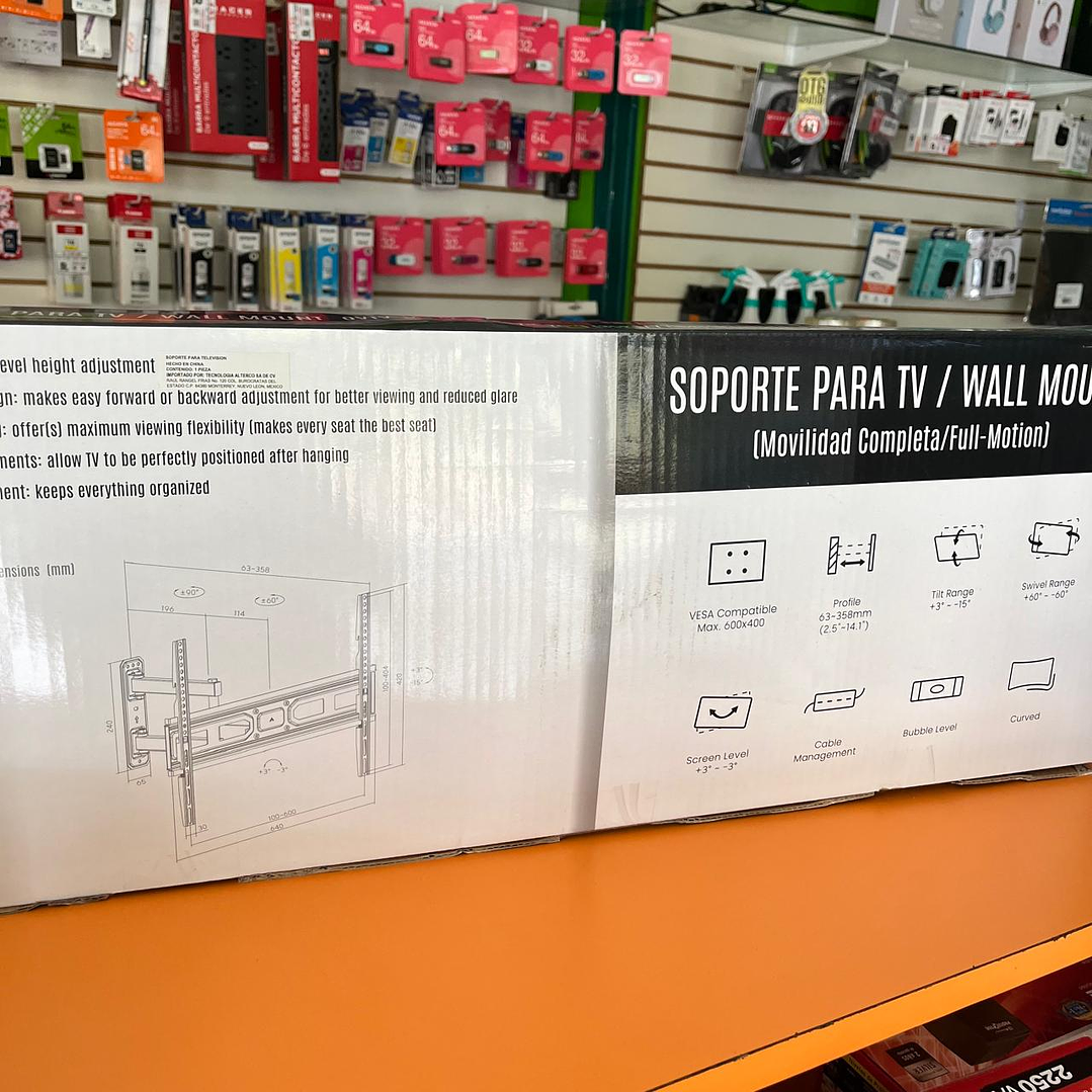 Soporte Movil OVALTECH OVTV-M3270P para TV de 32 pulgadas a 70 pulgadas (Resistencia 35kgs) 2