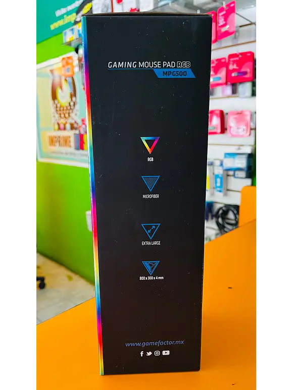 MOUSEPAD GAME FACTOR MPG500 RGB XL, SPEEDCONTROL, NEGRO 1