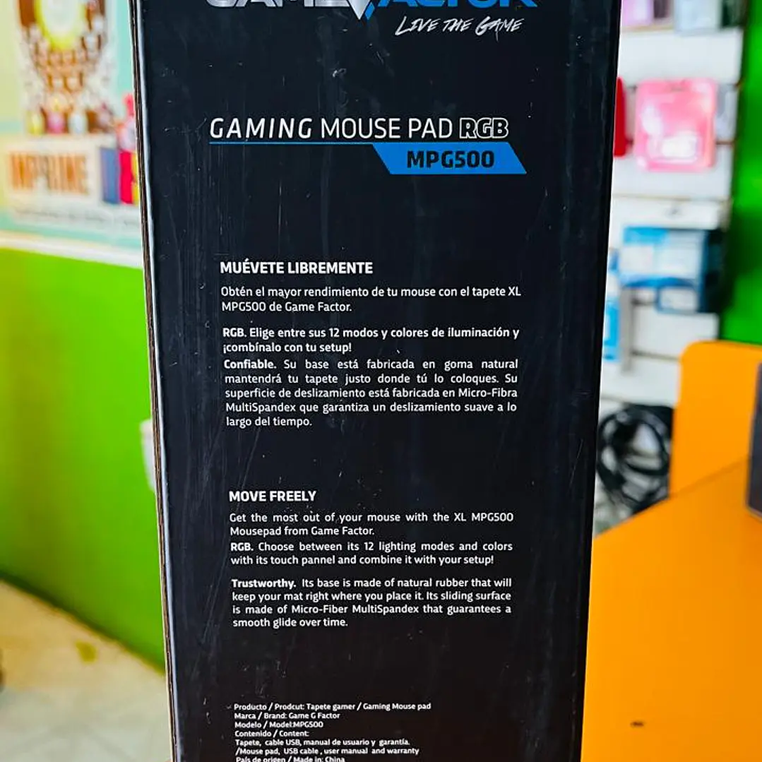 MOUSEPAD GAME FACTOR MPG500 RGB XL, SPEEDCONTROL, NEGRO 4