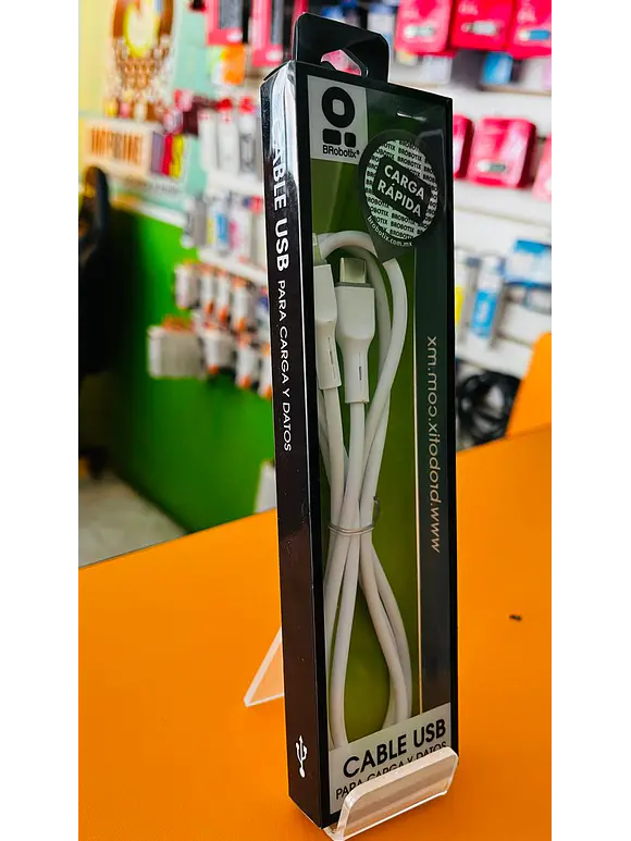 CABLE USB V3.0 TIPO C - LIGHTNING, 1 METRO, BLANCO, BROBOTIX  6006818 2