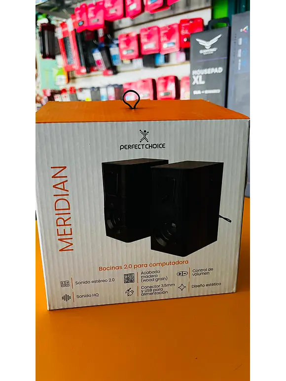 Bocinas para Computadora Acabado de madera Sonido 2.0 Meridian | PERFECT CHOICE 1